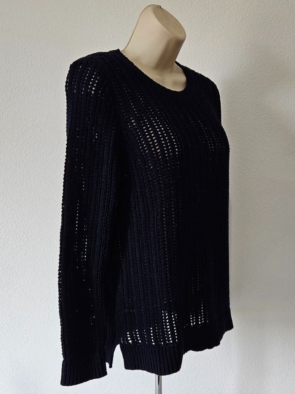 Talbots Long Sleeve Open Weave Knit Pullover Sweater - Picture 5 of 8